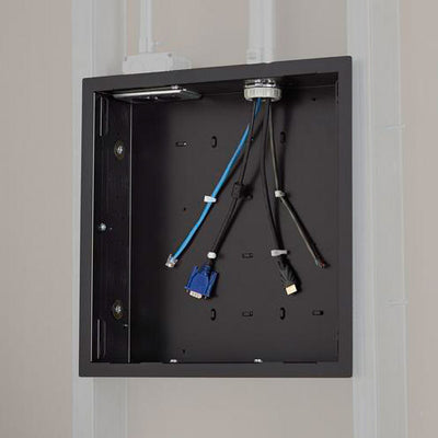 Chief PAC526F In-Wall Box with White Flange BLACK