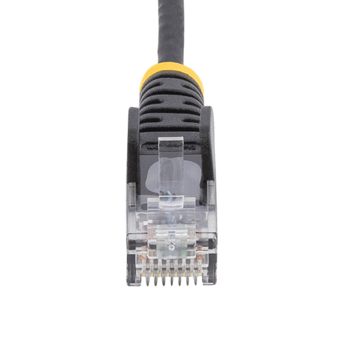 StarTech.com N6PAT100CMBKS - Cable - Black Slim CAT6 Patch Cord 1m