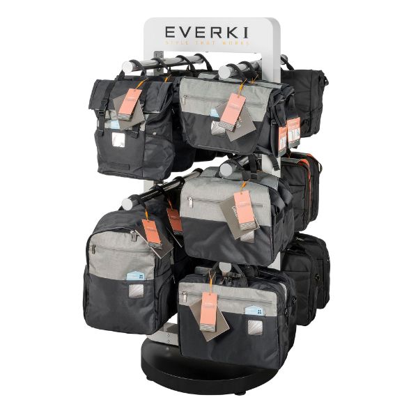 EVERKI EKA722-723 - Notebook Display Stand. Hold up to 20 Bags w/ 5 Adjustable hangers