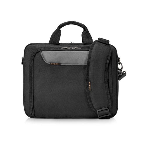 EKB407NCH14-ECO - EVERKI EKB407NCH14-ECO - Advance ECO Briefcase 13-14'' Separate Zippered Accessory Front Pocket Trolley Handle