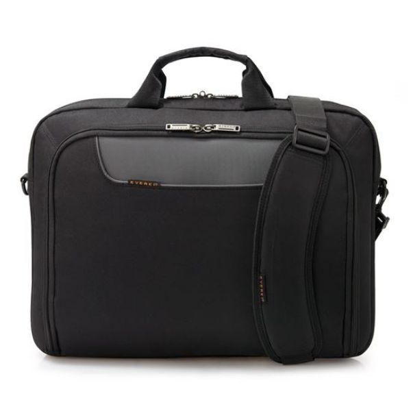 EVERKI EKB407NCH17 - Advance Briefcase 17.3'' Separate Zippered Accessory Front stash pocket