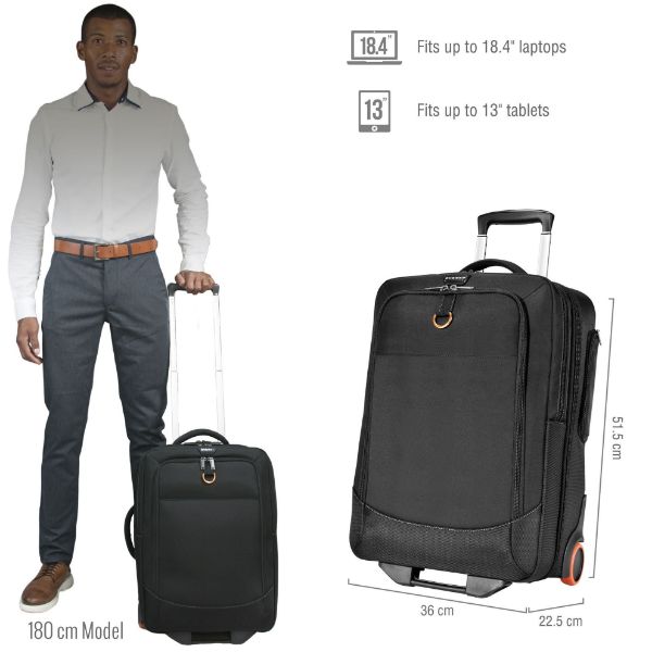 EVERKI EKB420 - Wheeled 420 Laptop Trolley Bag. Designed to Fit 15''/18.4 Notebooks.