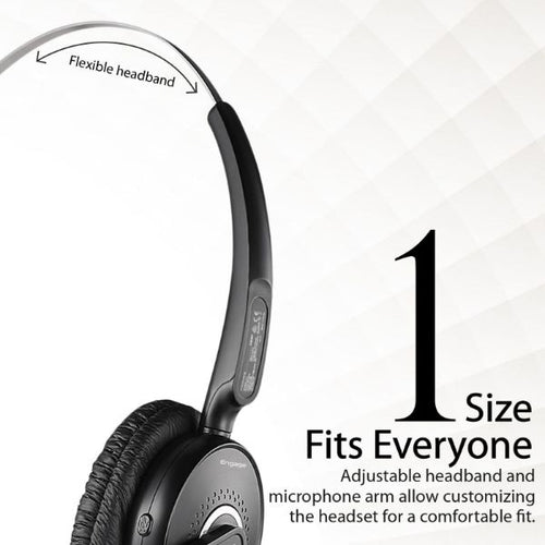 ENGAGE-BLK - PROMATE ENGAGE-BLK - Over ear Mono Bluetooth Headset w/ HD Voice Clarity. Noise-Cancelling Microphone