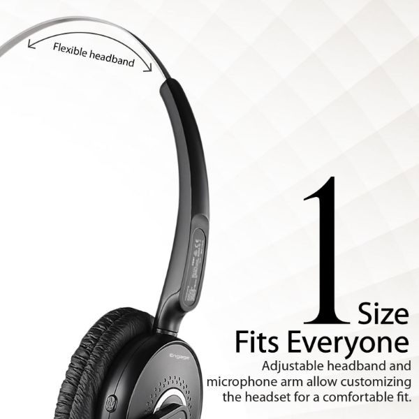 PROMATE ENGAGE-BLK - Over ear Mono Bluetooth Headset w/ HD Voice Clarity. Noise-Cancelling Microphone