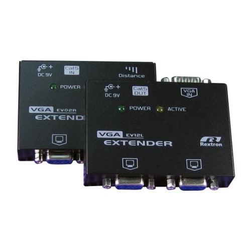 EV214-BK - REXTRON EV214-BK - Video Extender. Allows VGA signal to be extended up to 150m Using Cat5 UTP Cable