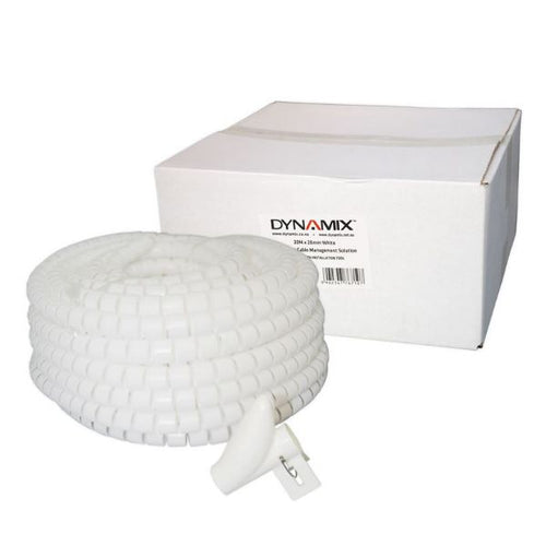 DYNAMIX EW-2020W - 20mx20mm Easy Wrap Cable Management Solution Bulk Packed White