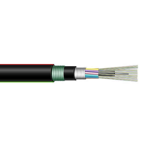 F-ADBOM312-2KM - DYNAMIX F-ADBOM312-2KM - 2km OM3 12 Core Multimode Fibre Roll. Outdoor Armoured Direct burial. PE Jacket