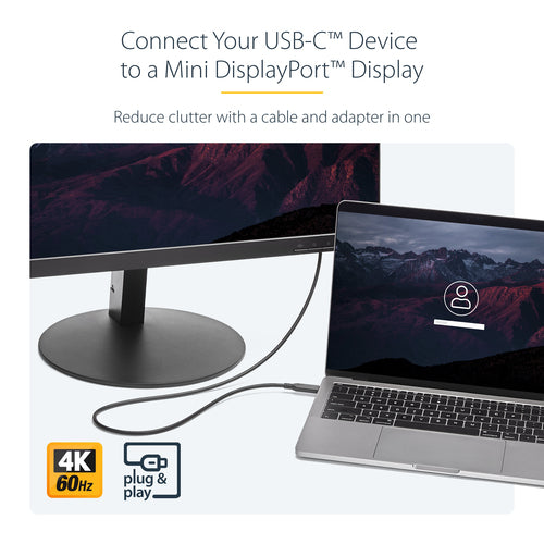 StarTech.com CDP2MDPMM6B - Cable USB C to Mini DisplayPort 1.8m