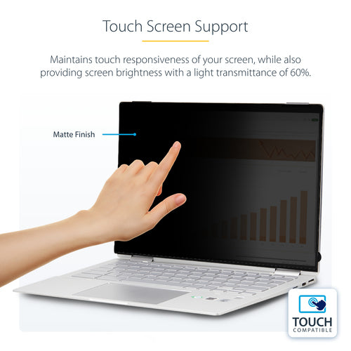 STARTECH.COM 14IN 16:10 TOUCH PRIVACY SCREEN, LAPTOP SECURITY SHIELD, 2 YR