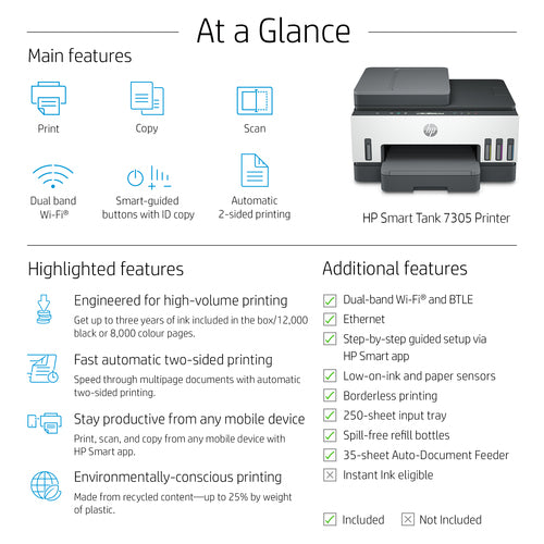 HP 28B75A - SMART TANK 7305 ALL-IN-ONE PRINTER