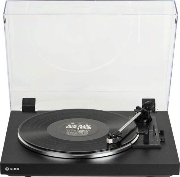 REKKORD F100P-BUNDLE - F100P Turntable with Black ONKYO GX30ARCB Powered Bookshe Speakers.