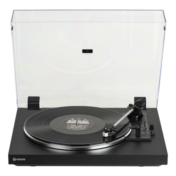 REKKORD F100P - Turntable Black AT3600L Cartridge w/ 33 & 45 RPM Automatic Entry Level Turntabl
