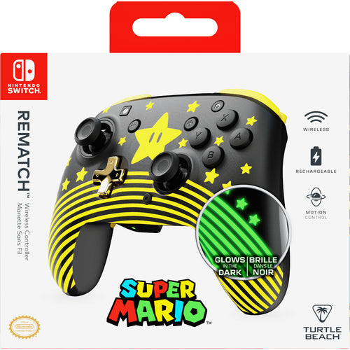 TBC-8101-75 - TURTLE BEACH REMATCH WIRELESS CONTROLLER - SUPER MARIO STAR NSW