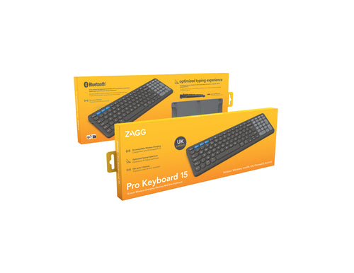 Zagg Wireless - Bluetooth/USB C Medium Size Keyboard
