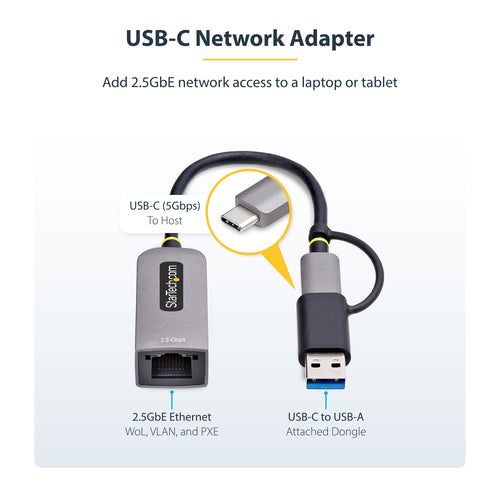 StarTech.com U2GA-USB-C-ETHERNET - USB-C to Ethernet Adapter