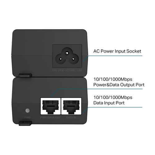 POE160S - TP-Link PoE160S Power Over Ethernet Injector Adapter PoE+
