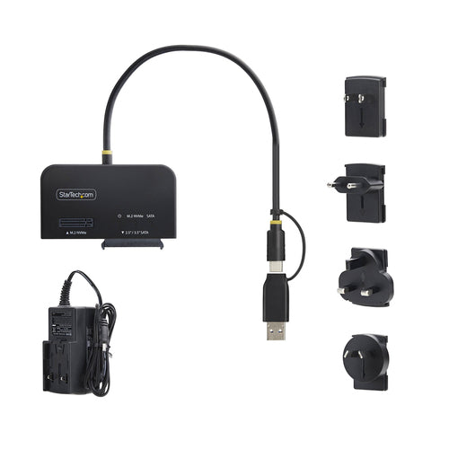 USB31CSAT3M2E - STARTECH.COM USB-C/USB-A TO M.2 NVME AND 2.5IN/3.5IN SATA ADAPTER, 10GBPS, 2 YR