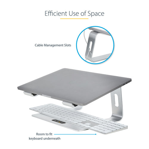 StarTech.com LAPTOP-STAND-SILVER - Laptop Stand for Desk - Stand for Laptop