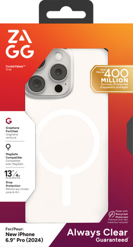 Zagg iPhone 16 Pro Max Crystal Palace Snap Case - Clear
