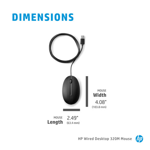 9VA80AA - HP Wired Desktop 320M Mouse
