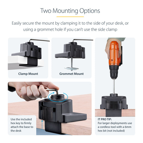 StarTech.com 3MP2AG-MONITOR-ARM - Dreifach Monitor Schreibtischhalterung 27 Zoll Bildschirme