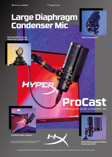 HP 699Z0AA - HYPERX PROCAST MICROPHONE