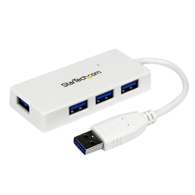 StarTech.com ST4300MINU3W - Portable 4 Port Mini USB 3.0 Hub - White