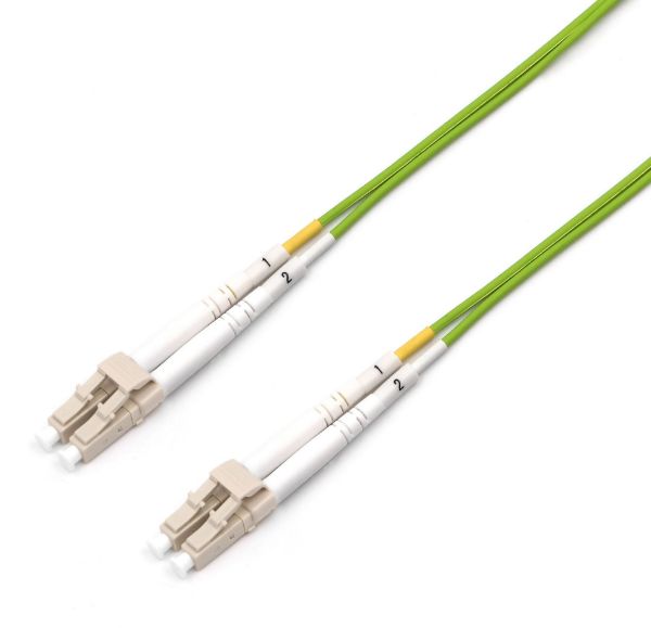 FL-LCLCOM5-3 - DYNAMIX FL-LCLCOM5-3 - 50u LC/LC OM5 Fibre Lead Duplex Multimode Lime Green LSZH Jacket.