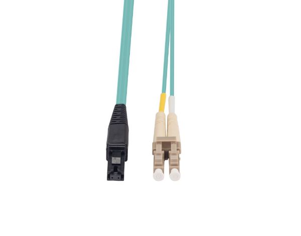 DYNAMIX FL-LCMT50-1 - 1M 50u LC/MT-RJ OM3 Fibre Lead Duplex Multimode Aqua LSZH Jacket