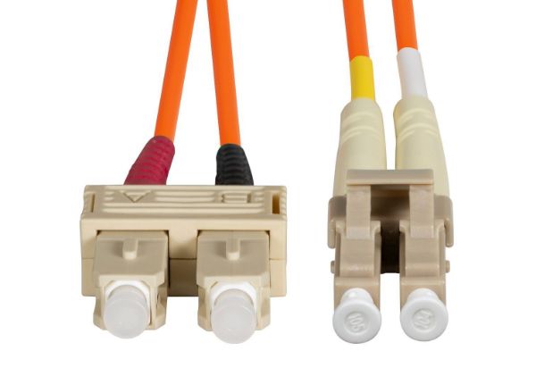 DYNAMIX FL-LCSC-0 - 0.5M 62.5u LC/SC OM1 Fibre Lead Duplex Multimode Orange LSZH Jacket