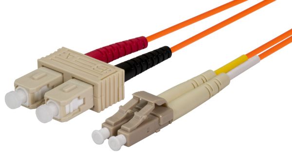 DYNAMIX FL-LCSC-10 - 10M 62.5u LC/SC OM1 Fibre Lead Duplex Multimode Orange LSZH Jacket