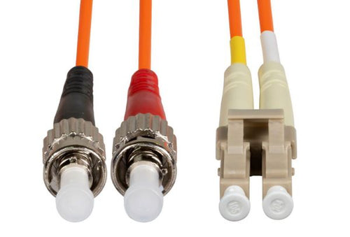 DYNAMIX FL-LCST-1 - 1M 62.5u LC/ST OM1 Fibre Lead Duplex Multimode Orange LSZH Jacket