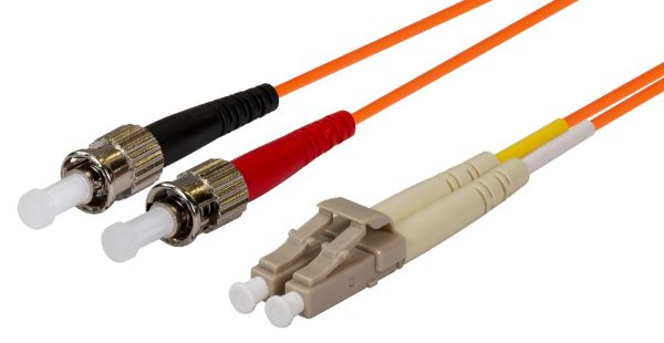 DYNAMIX FL-LCST-20 - 20M 62.5u LC/ST OM1 Fibre Lead Duplex Multimode Orange LSZH Jacket