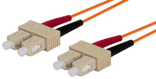 DYNAMIX FL-SCSC-2 - 2M 62.5u SC/SC OM1 Fibre Lead Duplex Multimode Orange LSZH Jacket