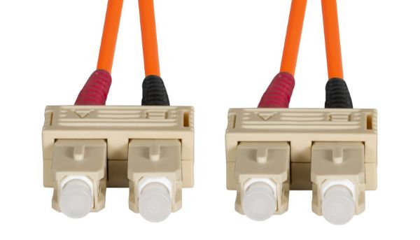 DYNAMIX FL-SCSC-2 - 2M 62.5u SC/SC OM1 Fibre Lead Duplex Multimode Orange LSZH Jacket