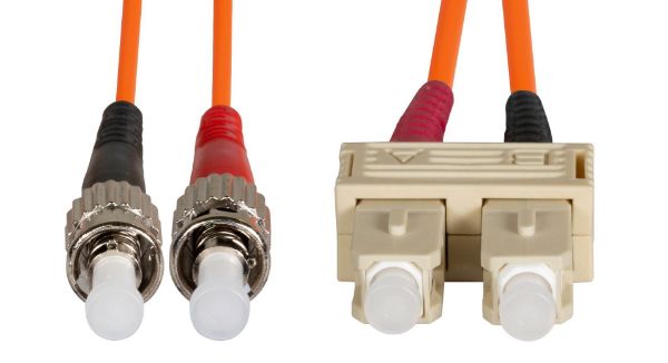DYNAMIX FL-SCST-1 - 1M 62.5u SC/ST OM1 Fibre Lead Duplex Multimode Orange LSZH Jacket