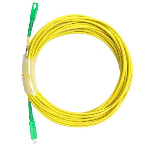 DYNAMIX FLA-SCASCA-50S - 50M SCA/SCA G657A1 Armoured Fibre Lead Simplex Singlemode Yellow 30mm LSZH Jacket
