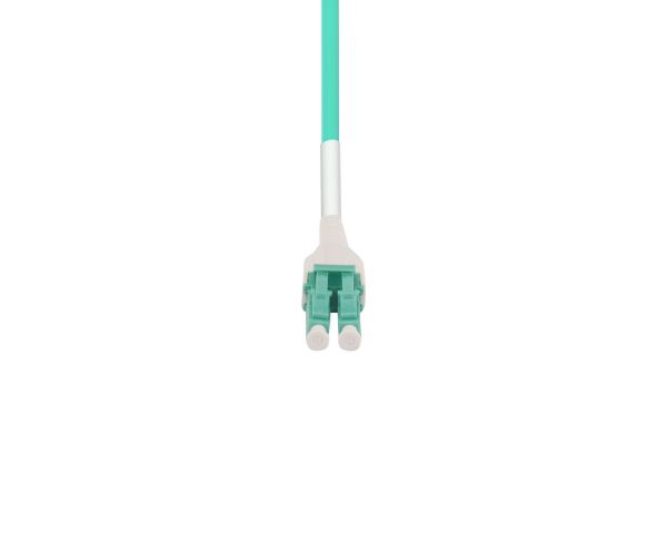 DYNAMIX FLUB-LCLC2 - 2M LC to LC OM3 Uniboot Elite Low-loss 50u 3mm MM Duplex Fibre Lead Aqua LSZH Jacket