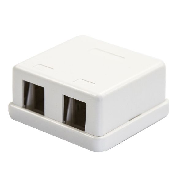 DYNAMIX FMT-UK-2P - 2 Port Unloaded Keystone Wall Mount Enclosure Dims: 60x60x30mm