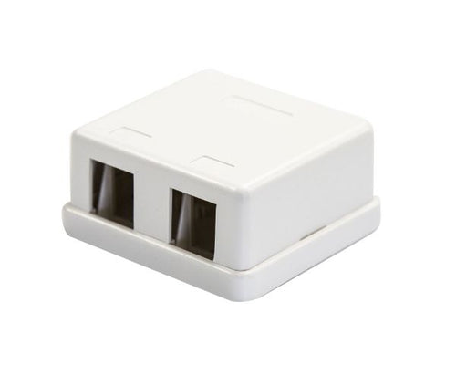 FMT-UK-2P - DYNAMIX FMT-UK-2P - 2 Port Unloaded Keystone Wall Mount Enclosure Dims: 60x60x30mm