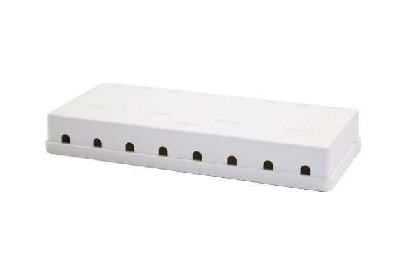 DYNAMIX FMT-UK-8P - 8 Port Unloaded Keystone Wall Mount Enclosure Dims: 95x120x30mm