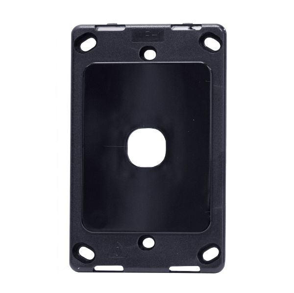 AMDEX FP-1PV2-BK - Switch Plate ONLY. 1 Gang Wall Face Plate Accepts Clipsal Style Mechs Black