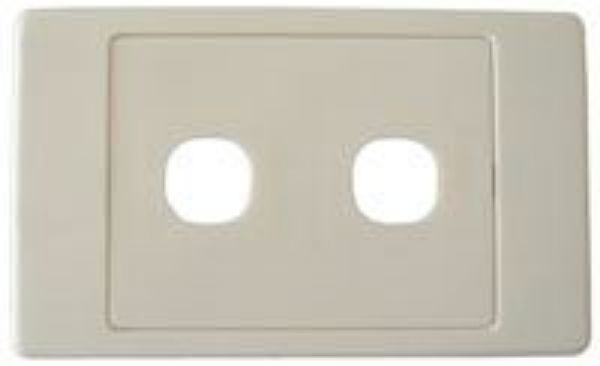 AMDEX FP-2PV2 - Switch Plate ONLY. 2 Gang Wall Face Plate Accepts Clipsal Style Mechs