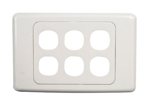FP-6PV2 - AMDEX FP-6PV2 - Six Port RJ45 Face Plates. AMDEX style