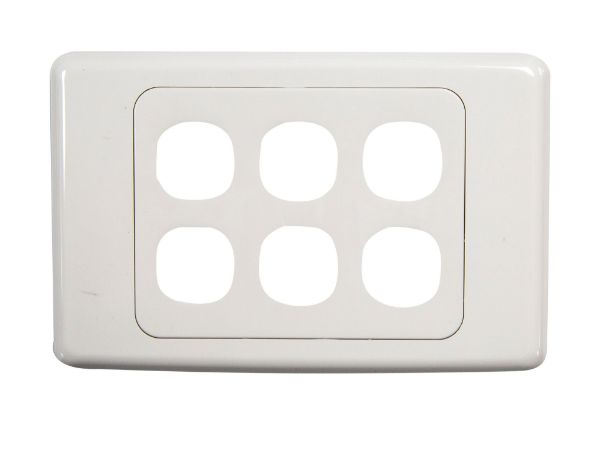 FP-6PV2 - Six Port RJ45 Face Plates. AMDEX style