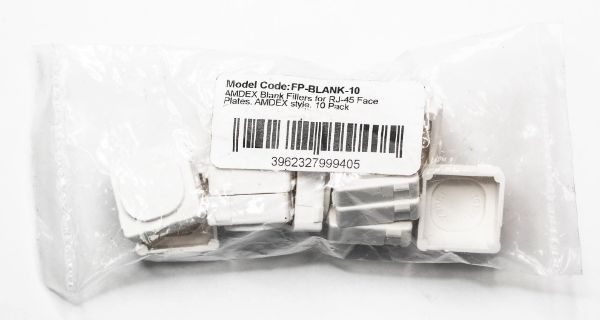 FP-BLANK-10 - Blank Fillers for RJ45 Face Plates AMDEX style 10 Pack