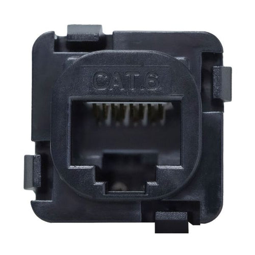 DYNAMIX FP-C6-005V2 - Cat6 UTP Style RJ45 Slimline Jack T568A Wiring 180 Jack Black