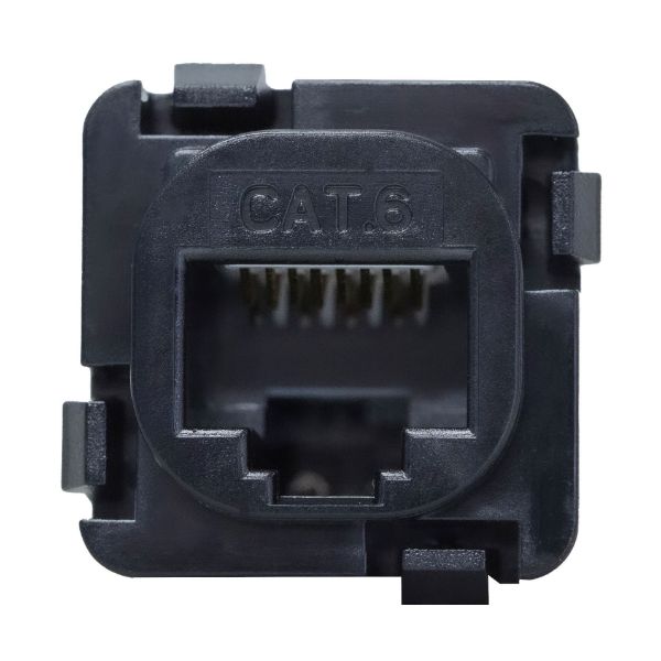 DYNAMIX FP-C6-005V2 - Cat6 UTP Style RJ45 Slimline Jack T568A Wiring 180 Jack Black