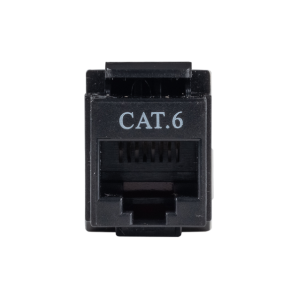 DYNAMIX FP-C6-008 - Cat6 Keystone RJ45 Jack 110 Face Plate . T568A/T568B Wiring. 180 Slimline Jack.