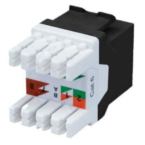 DYNAMIX FP-C6-008V2 - Cat6 UTP Keystone RJ45 Slimline Jack. T568A/B Wiring. 180 Jack